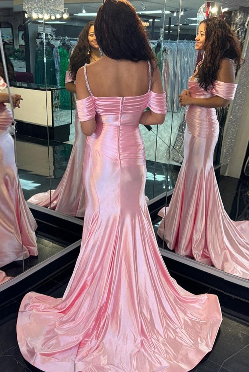 Judith | Pink Sweetheart Neck Long Mermaid Prom Dress - KissProm