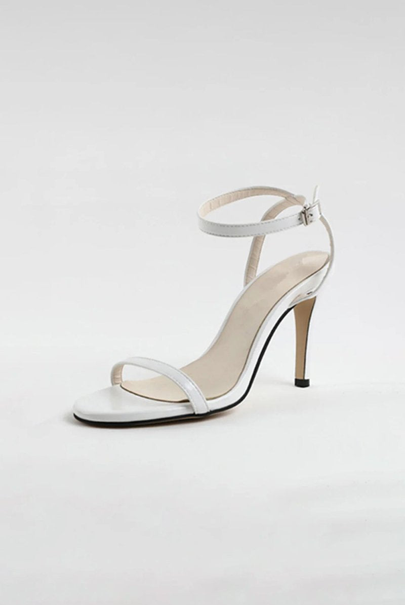 Outdoor Peep Toe Stiletto Heel Shoes With Buckle Ankle Strap