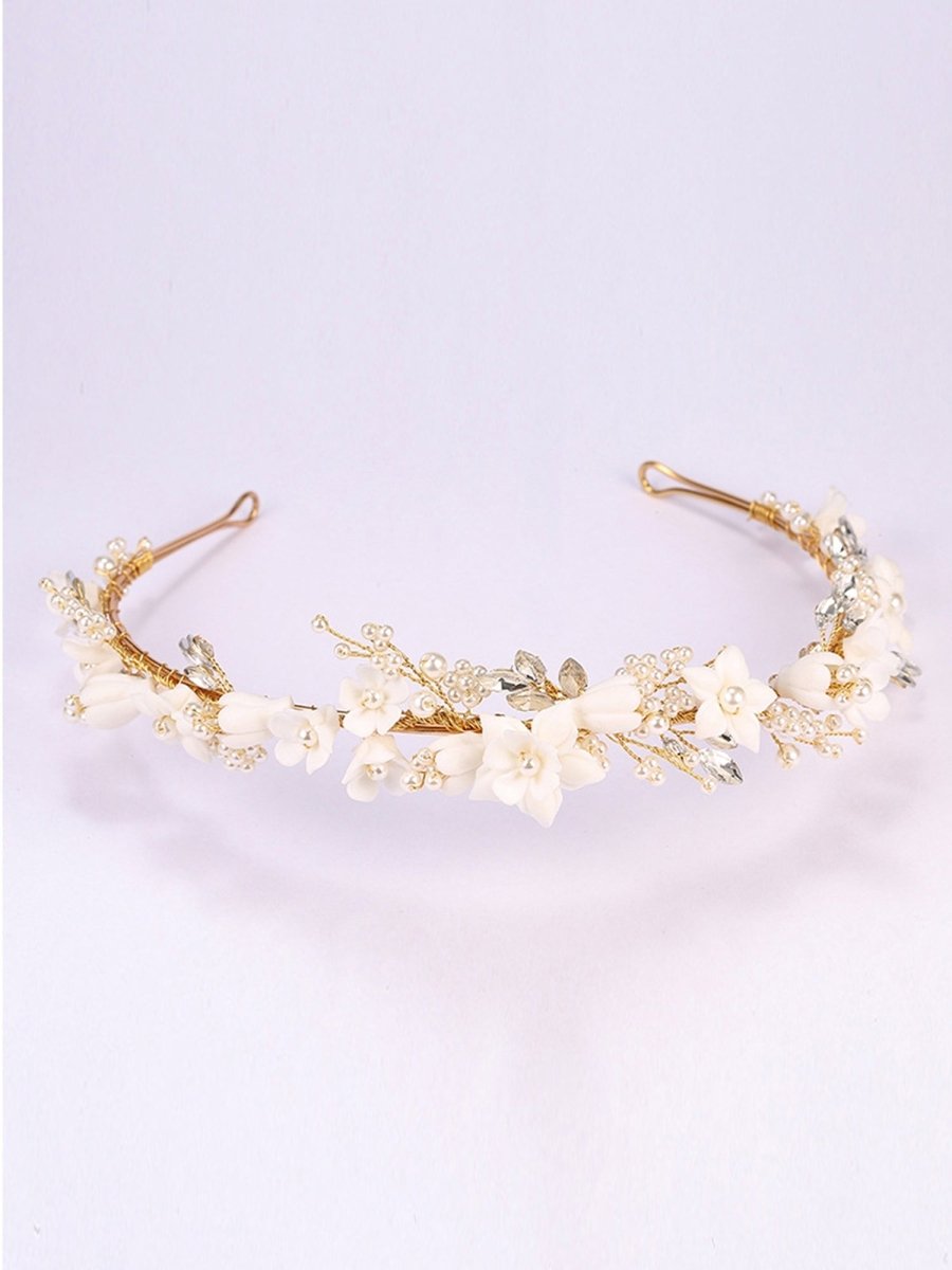 Flower Pearl Bridal Headband - KissProm