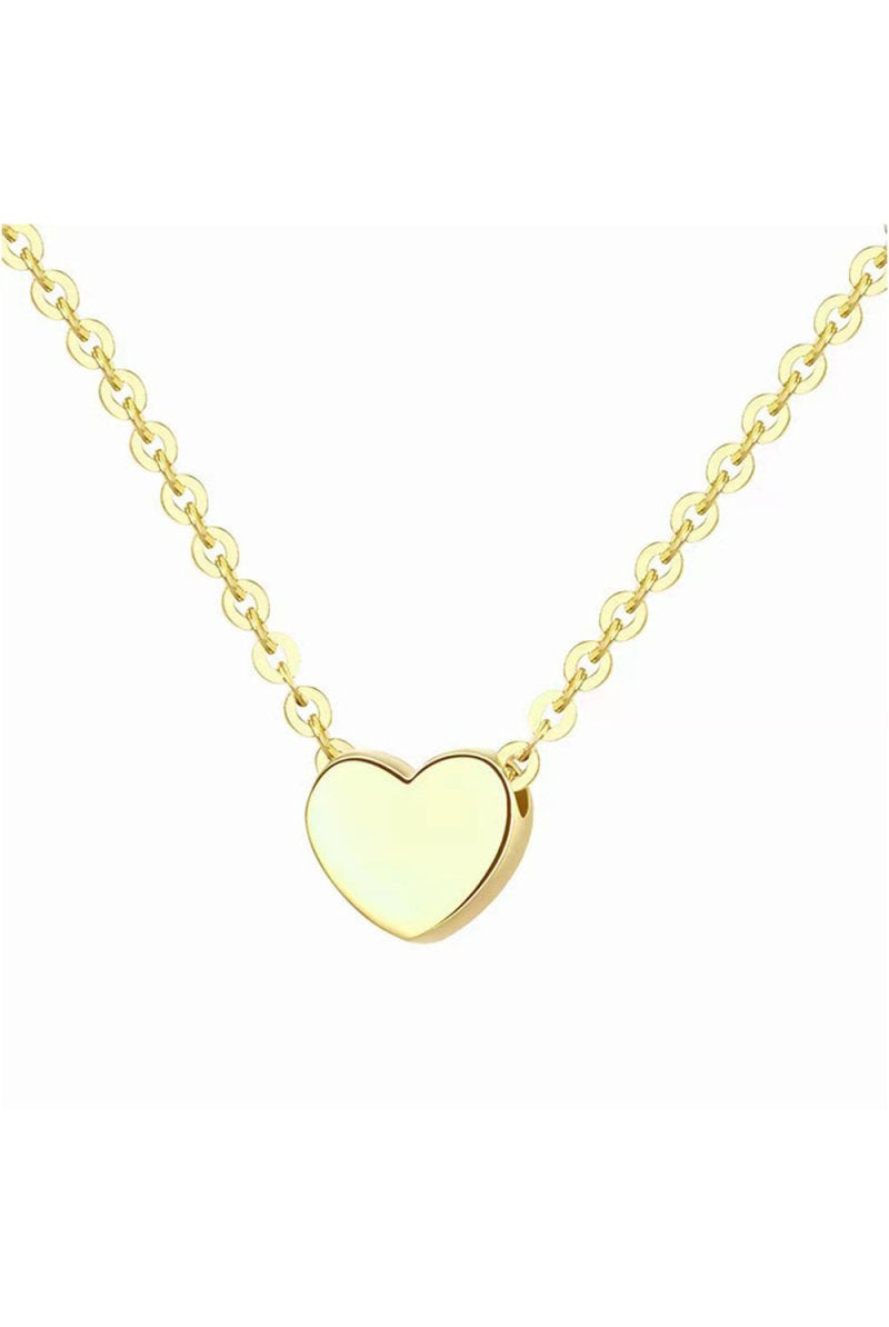 Simple Heart Pendant Necklace - KissProm
