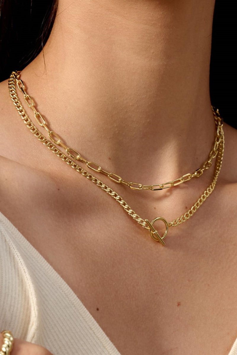 Geometric Paperclip Chain Necklace - KissProm