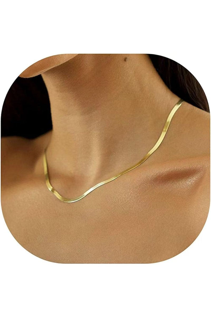 Thin Layered Snake Chain Necklace - KissProm
