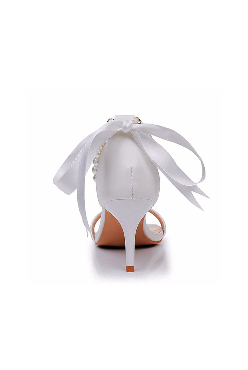 Elegant Open Toe Ankle - Strap Stiletto Sandals - KissProm