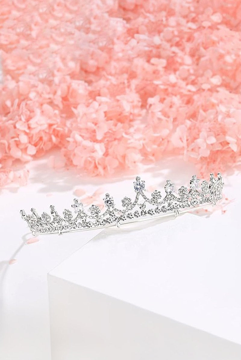 Shinny Zircons Delicate Royal Bridal Alloy Tiara - KissProm