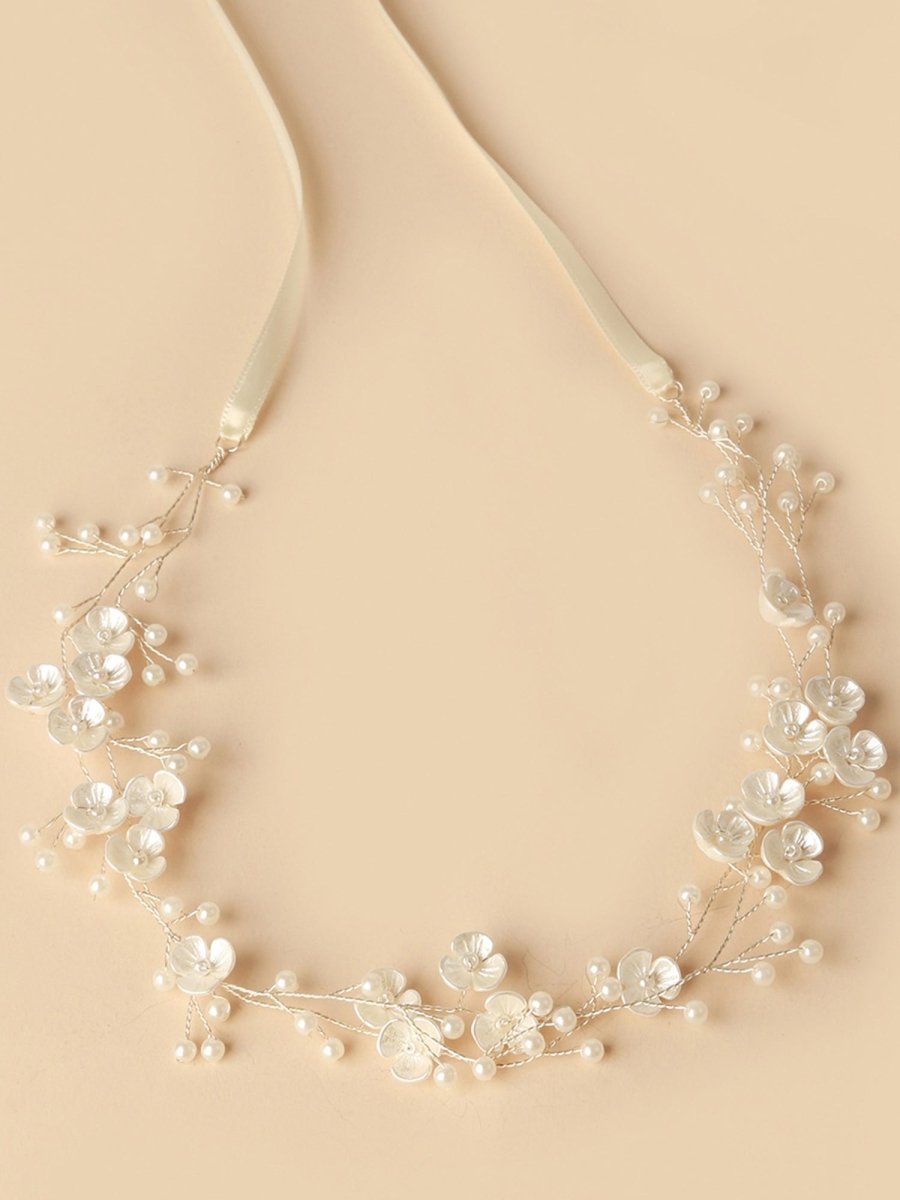 Bridal Pearl Beaded Headband - KissProm