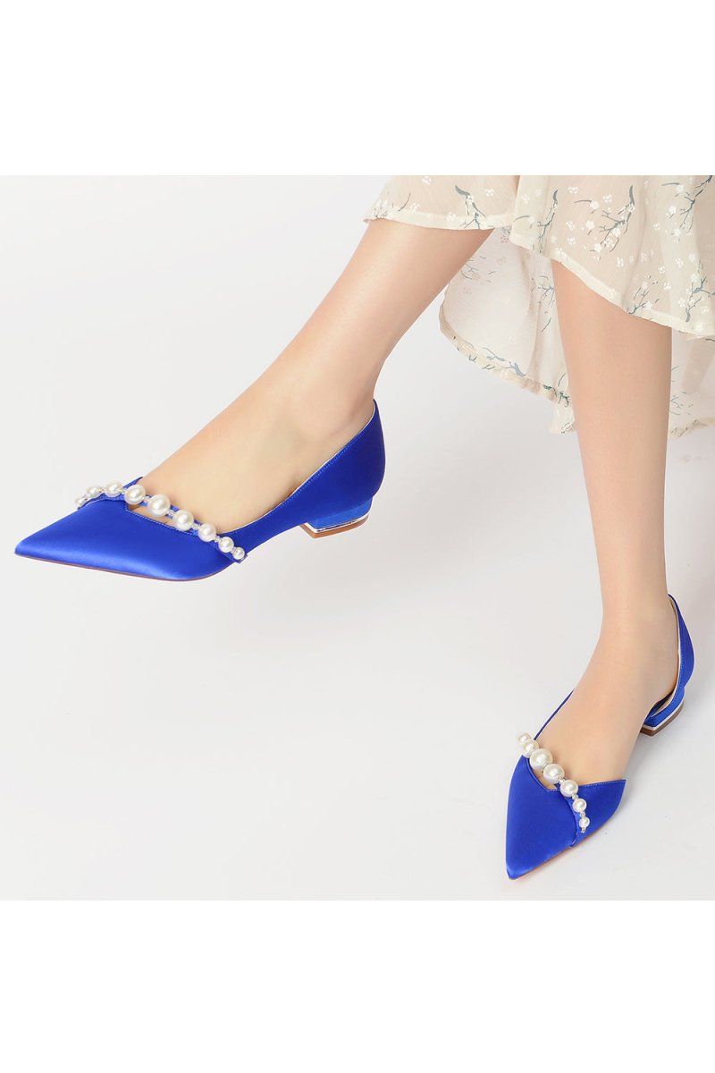Pearl Pointed Toe Kitten Heels - KissProm
