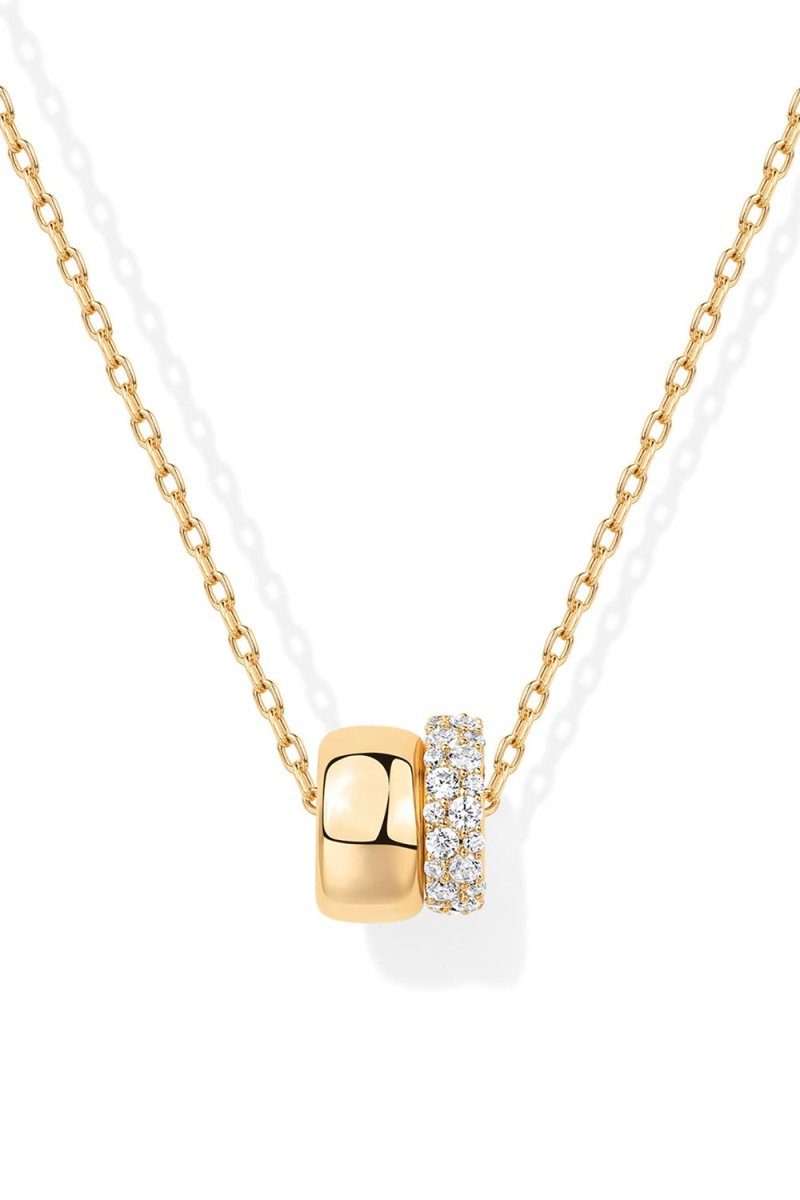Zircon Double Circle Necklace - KissProm