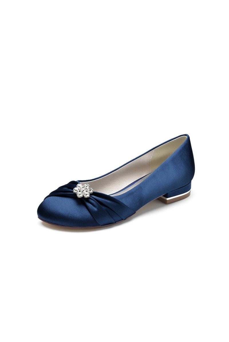 Royal Blue Flats with Rhinestone embellished - KissProm