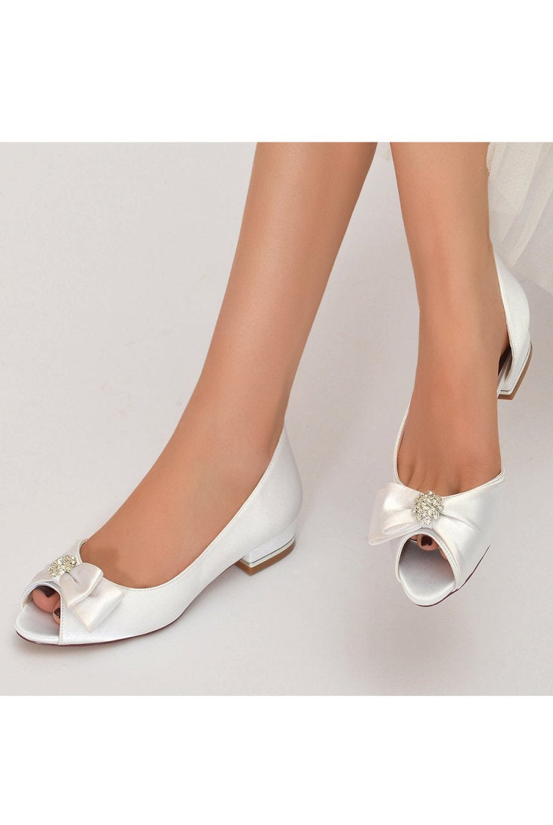 Party Open Toe Flats with Bow - KissProm