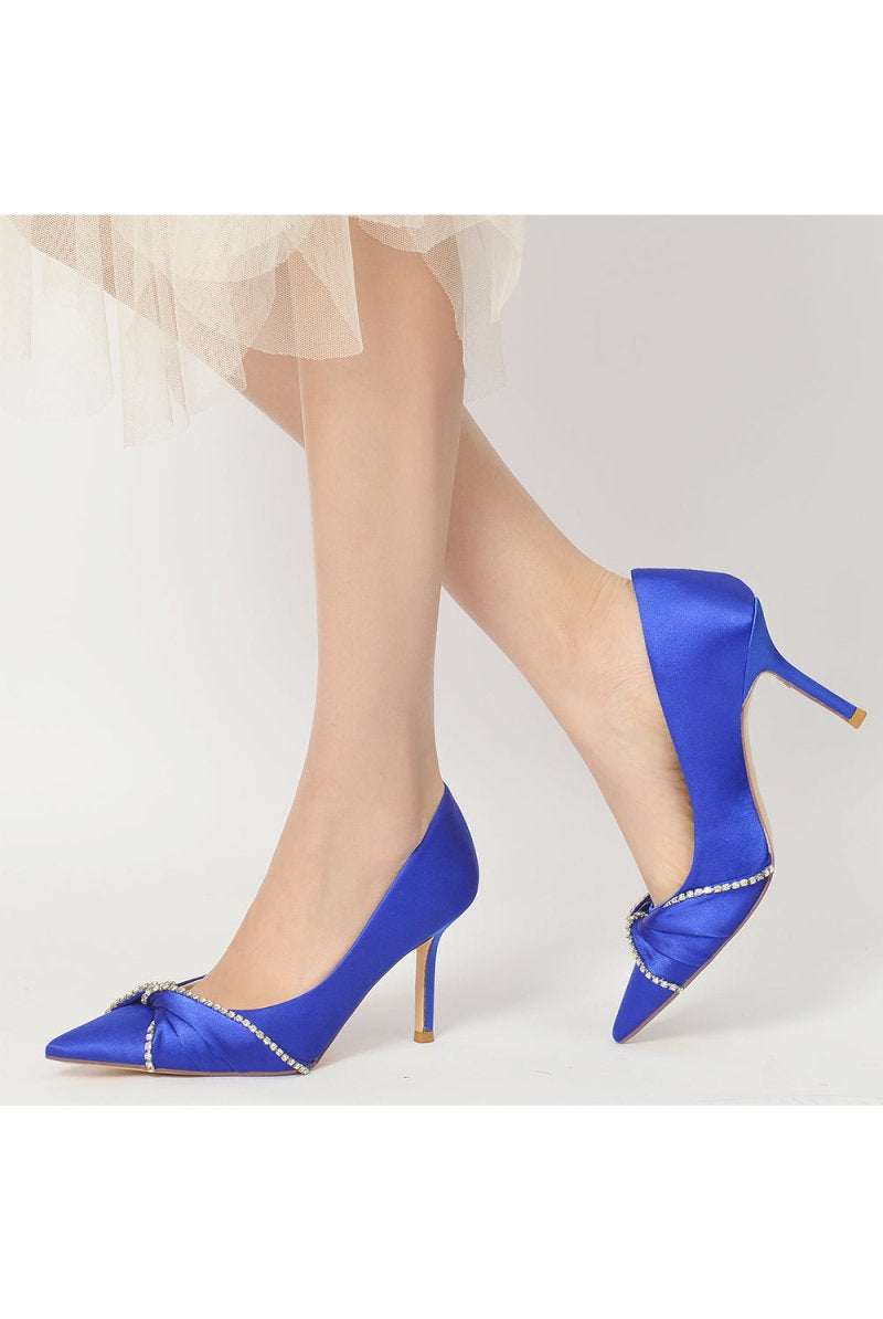 Party Pointed Toe Crystal High Heels - KissProm