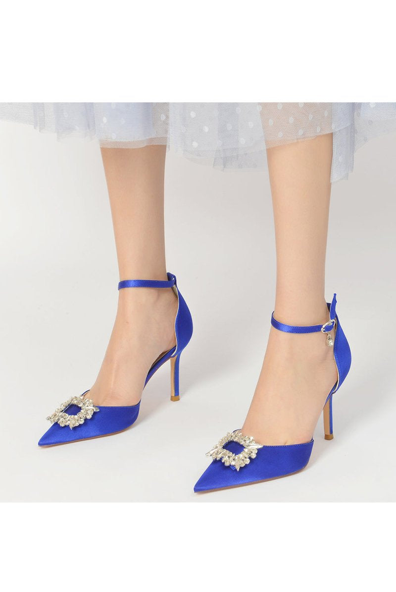 Pointed Toe Rhinestone Party Shoes - KissProm