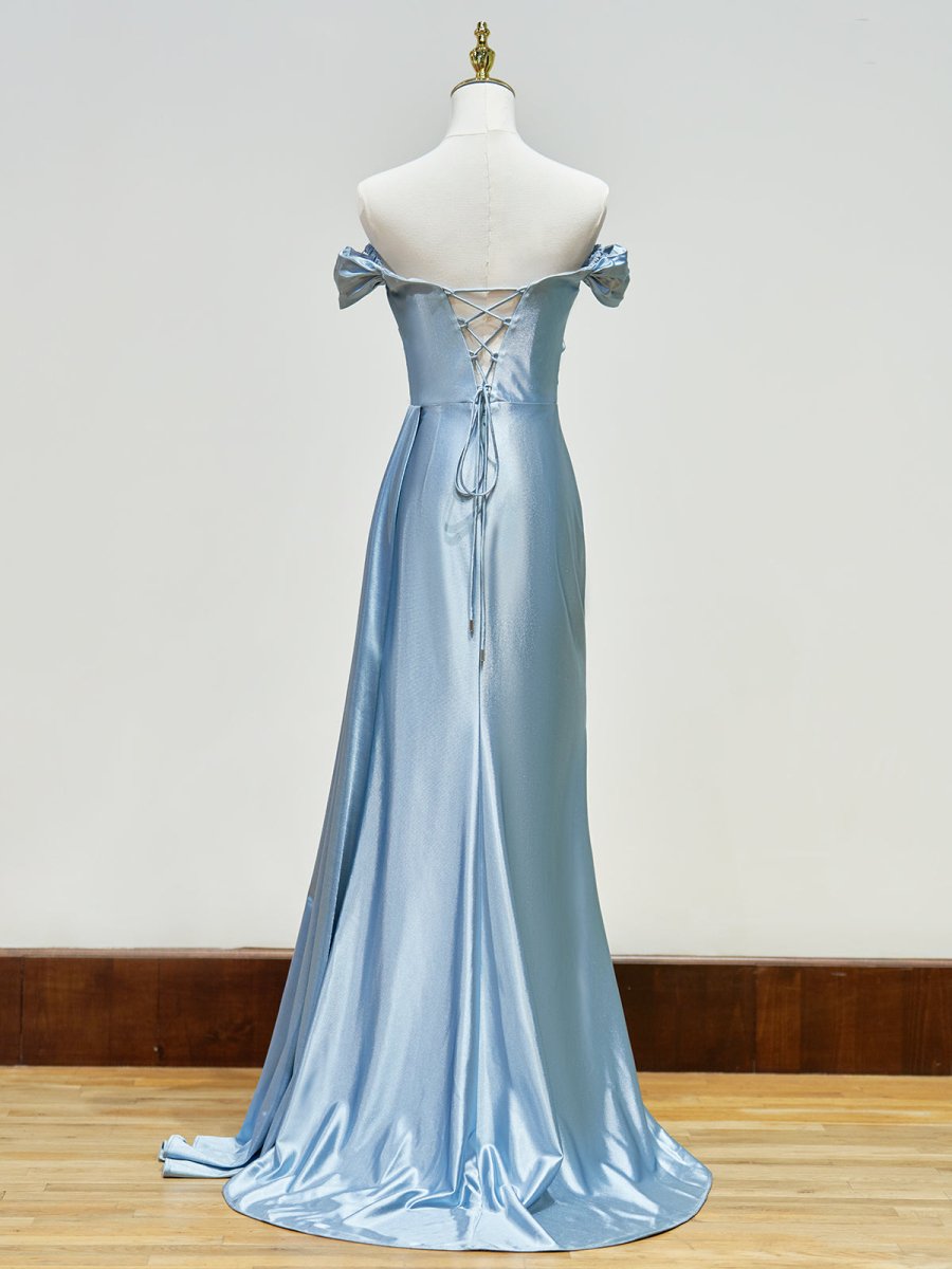 Adelaide |Mermaid Satin Long Prom Dress with Slit