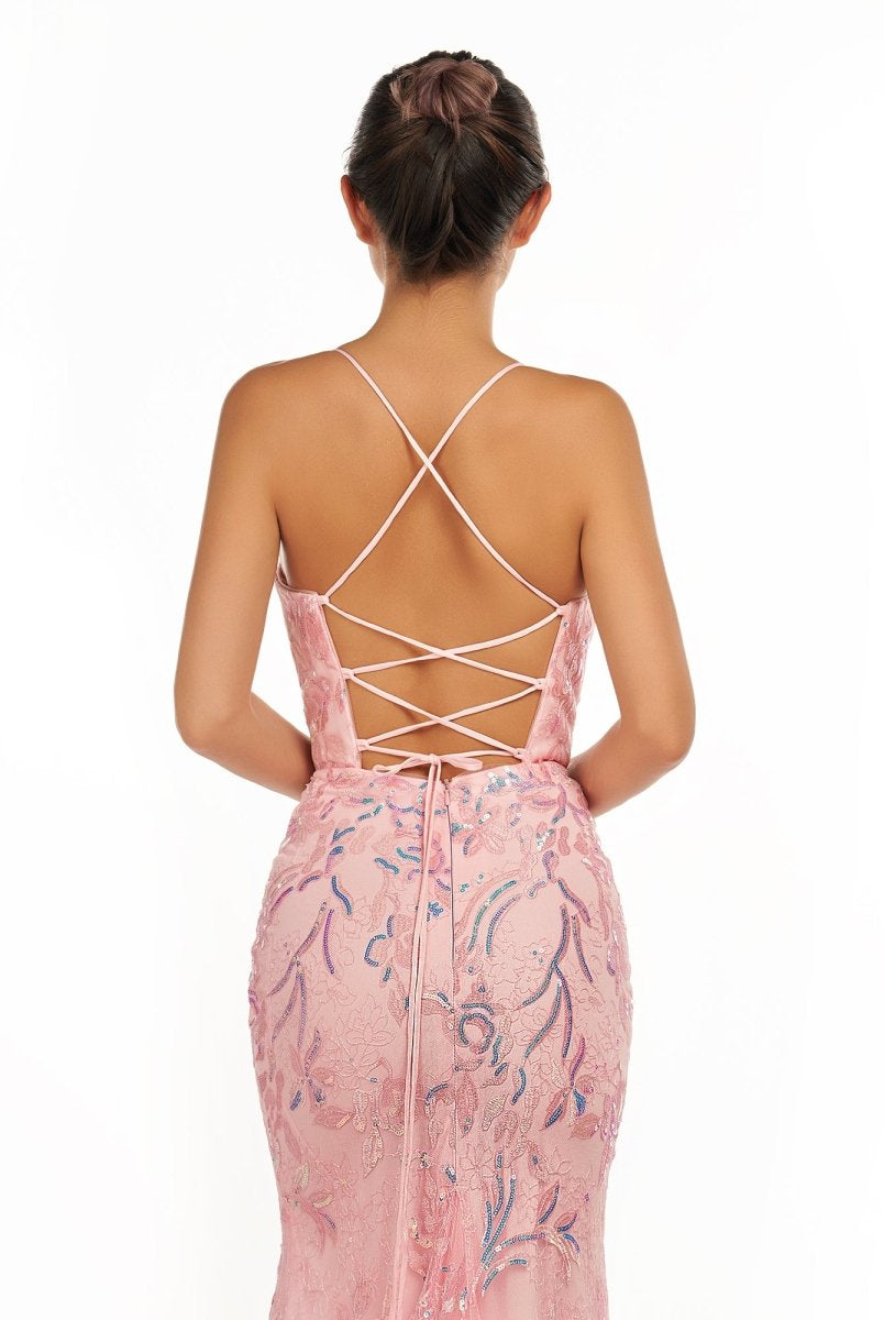 Sylvia |Mermaid Scoop Lace Long Prom Dress