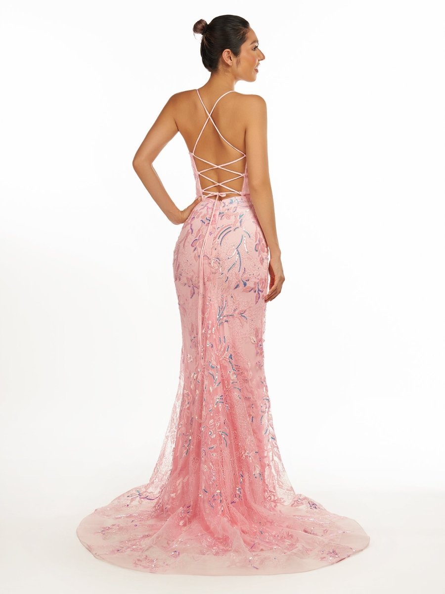 Sylvia |Mermaid Scoop Lace Long Prom Dress