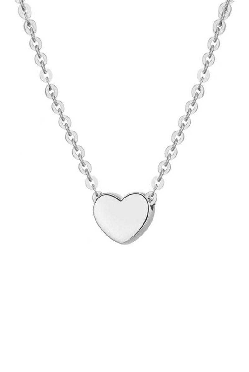 Simple Heart Pendant Necklace - KissProm
