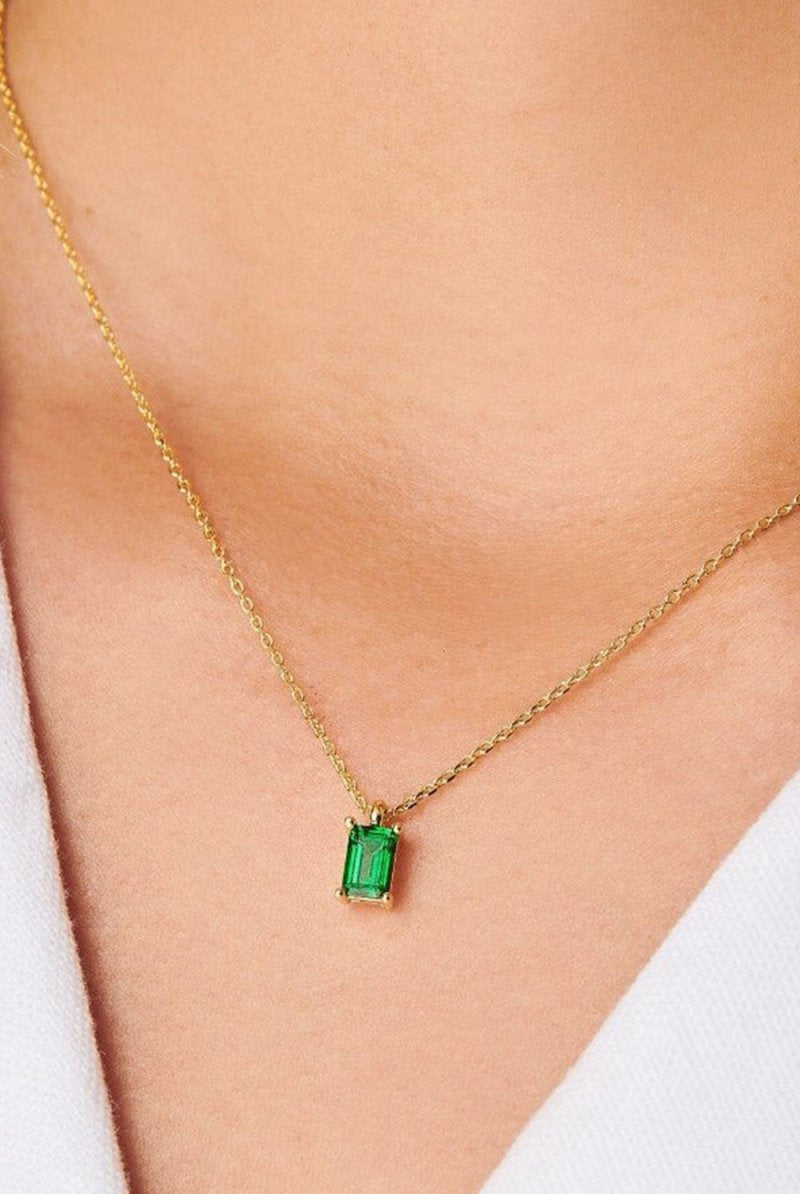 Colorful Zircon Pendant Necklace - KissProm