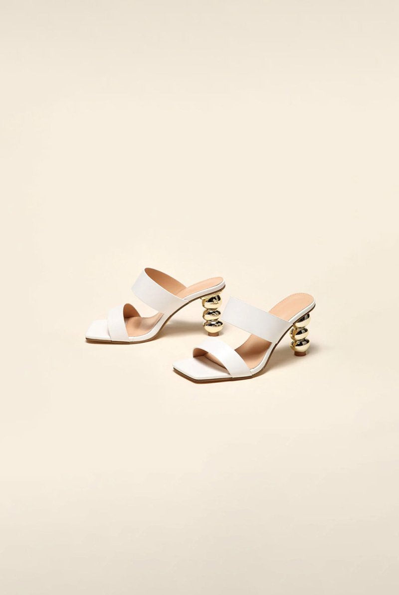 Square Toe Shaped Gourd High Heels - KissProm