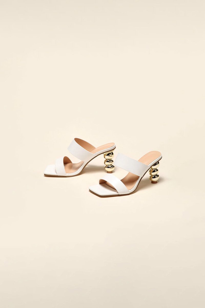 Square Toe Shaped Gourd High Heels - KissProm