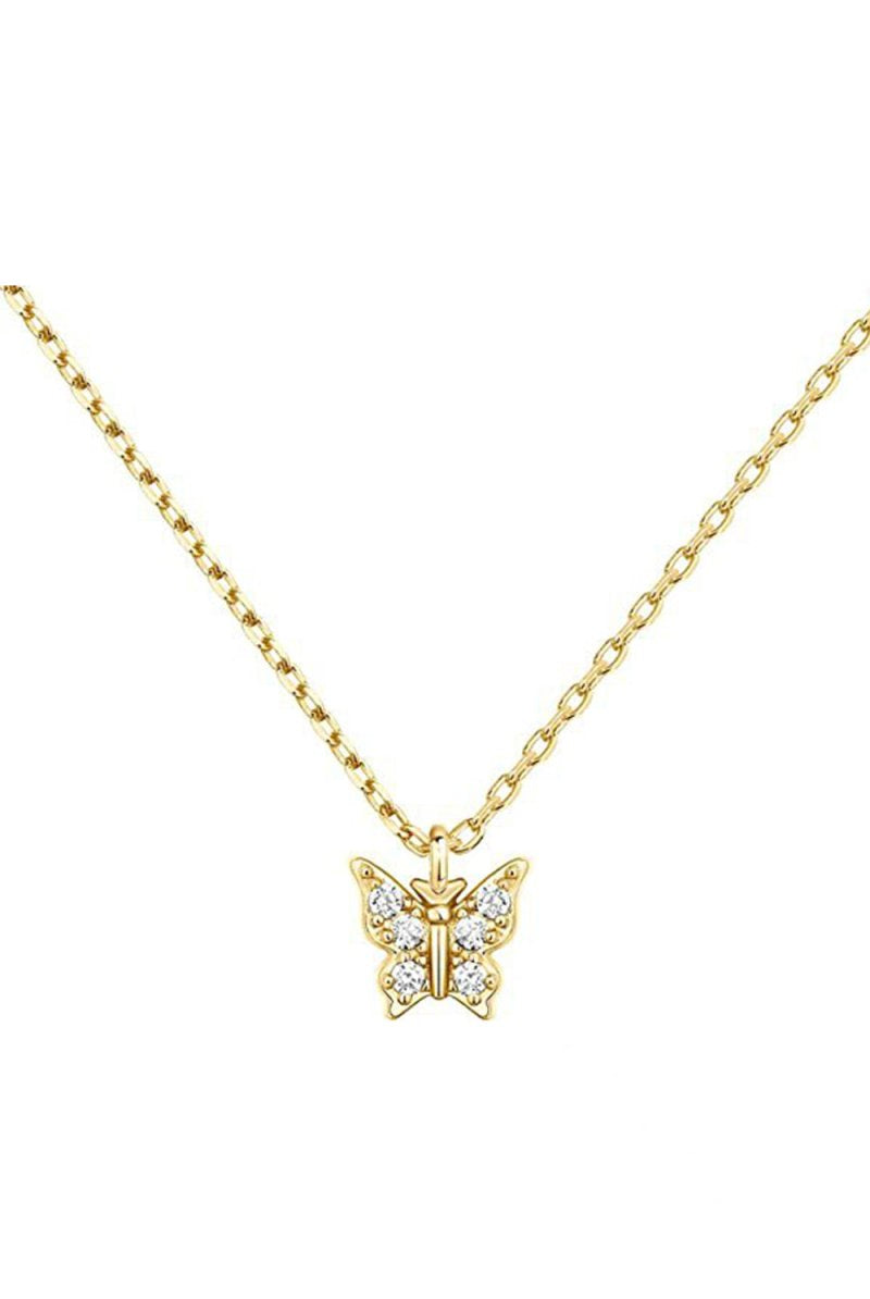Butterfly Pendant Zircon Necklace - KissProm