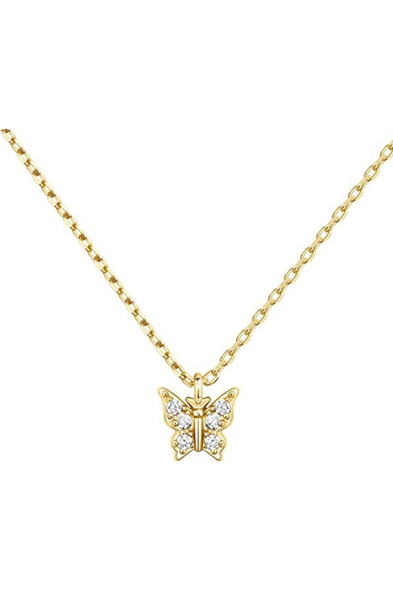 Butterfly Pendant Zircon Necklace - KissProm