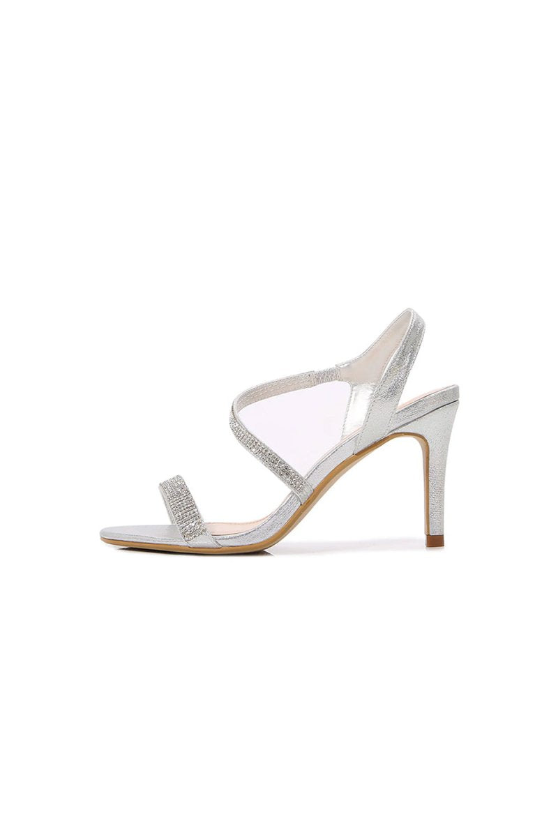 Party Patent Leather Peep Toe Stiletto Heel Evening Shoes With Rhinestone - KissProm