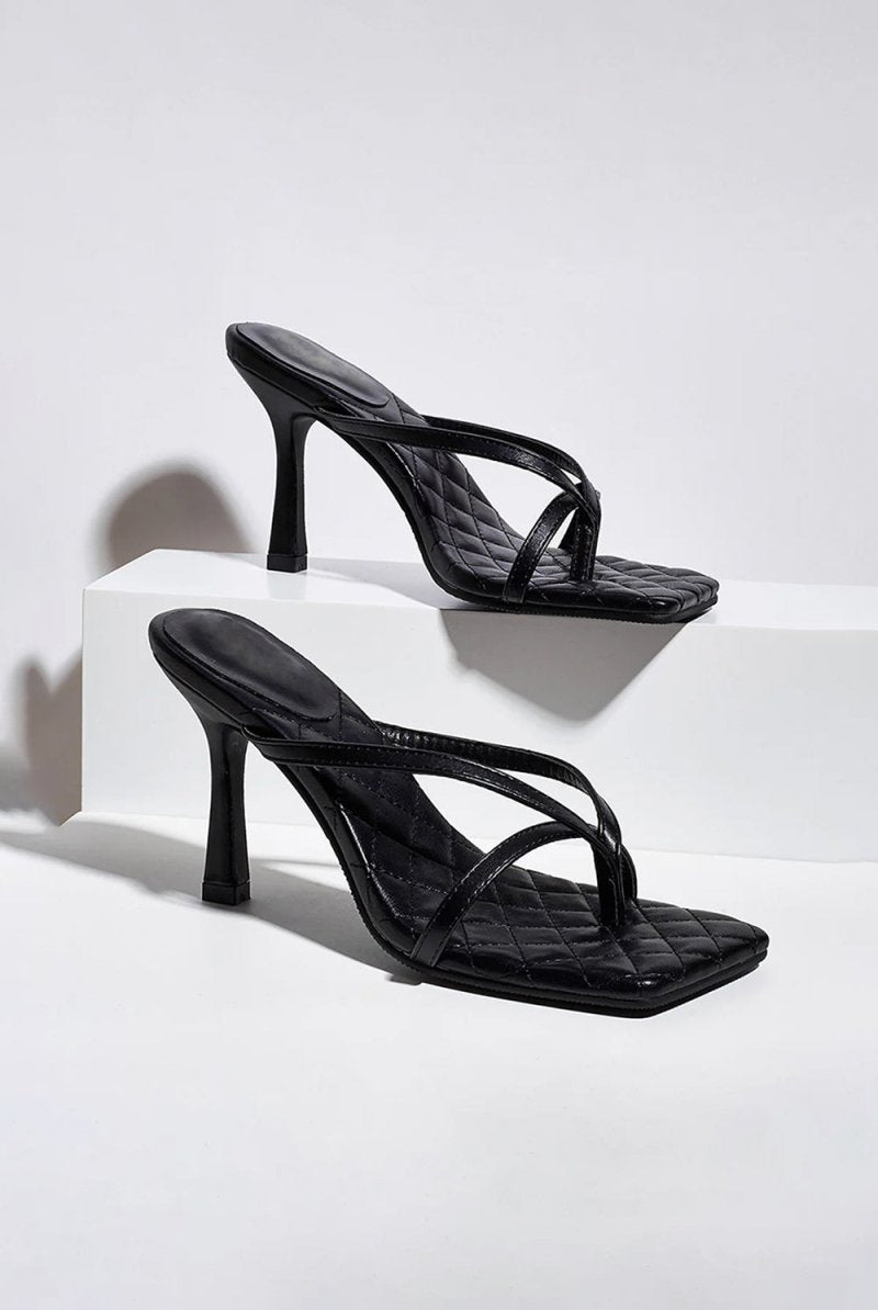 Outdoor Peep Toe Sandals Stiletto Heel Microfiber Leather Fashion Shoes - KissProm