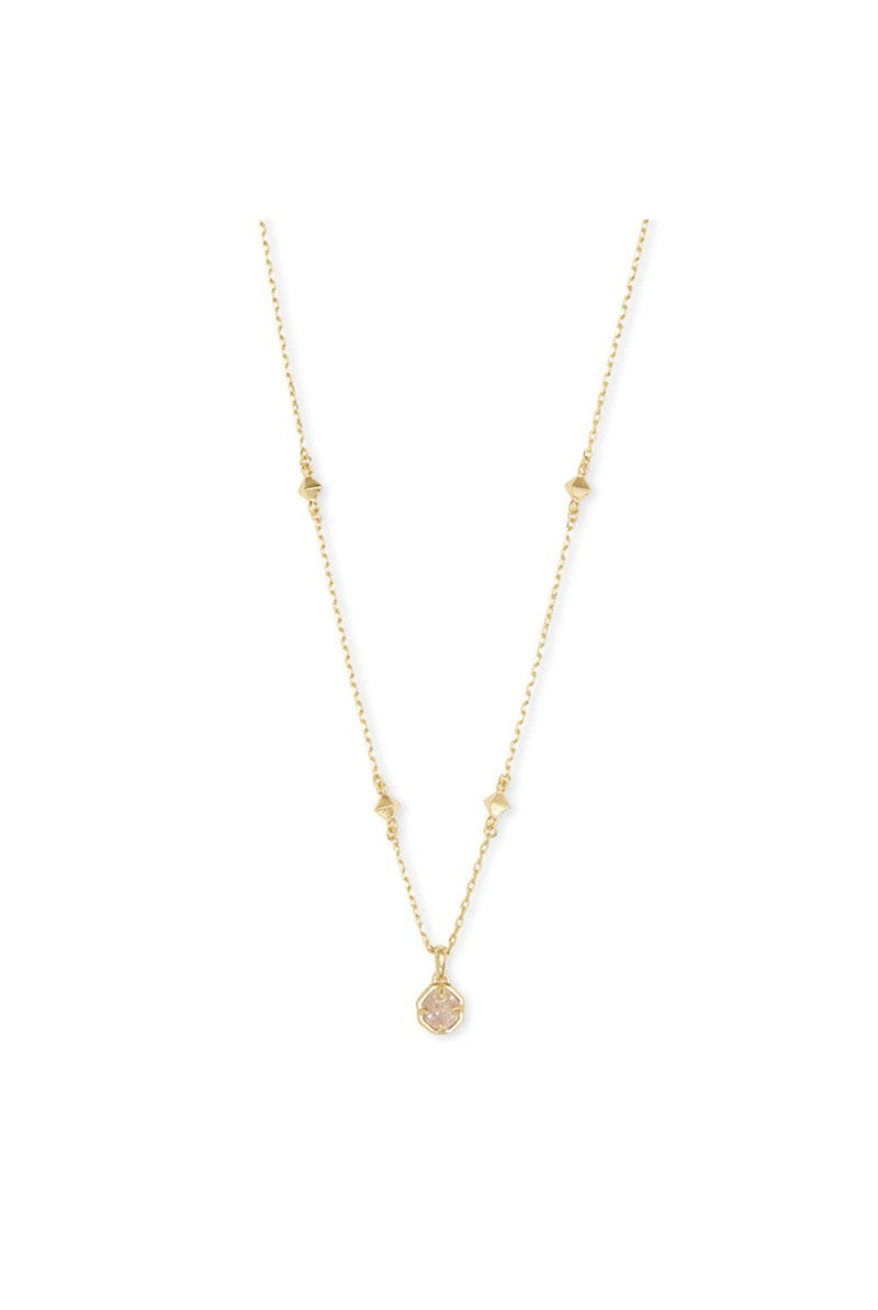 Gold Crystal Pendant Necklace