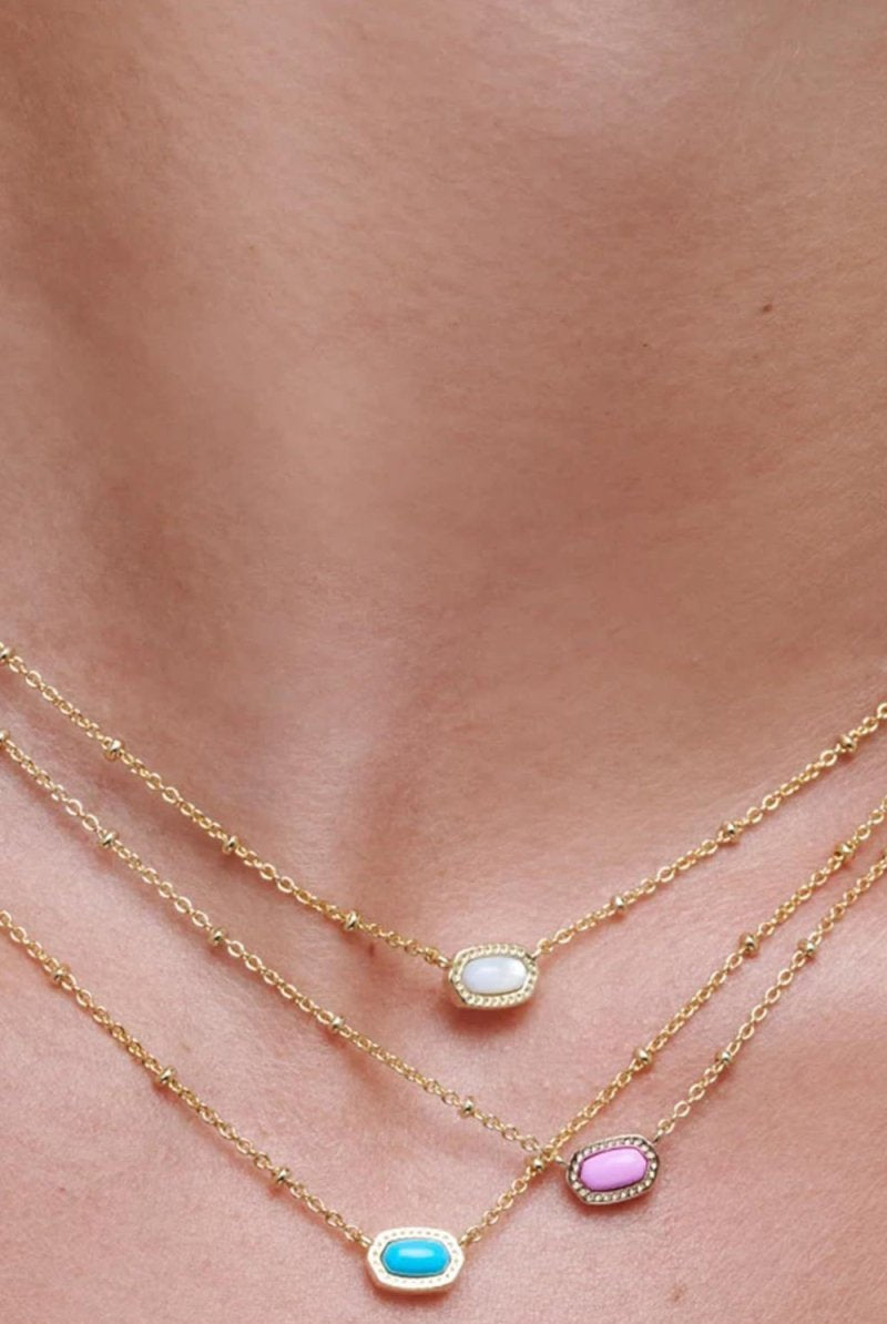 Natural Stone Crystal Pendant Necklace - KissProm