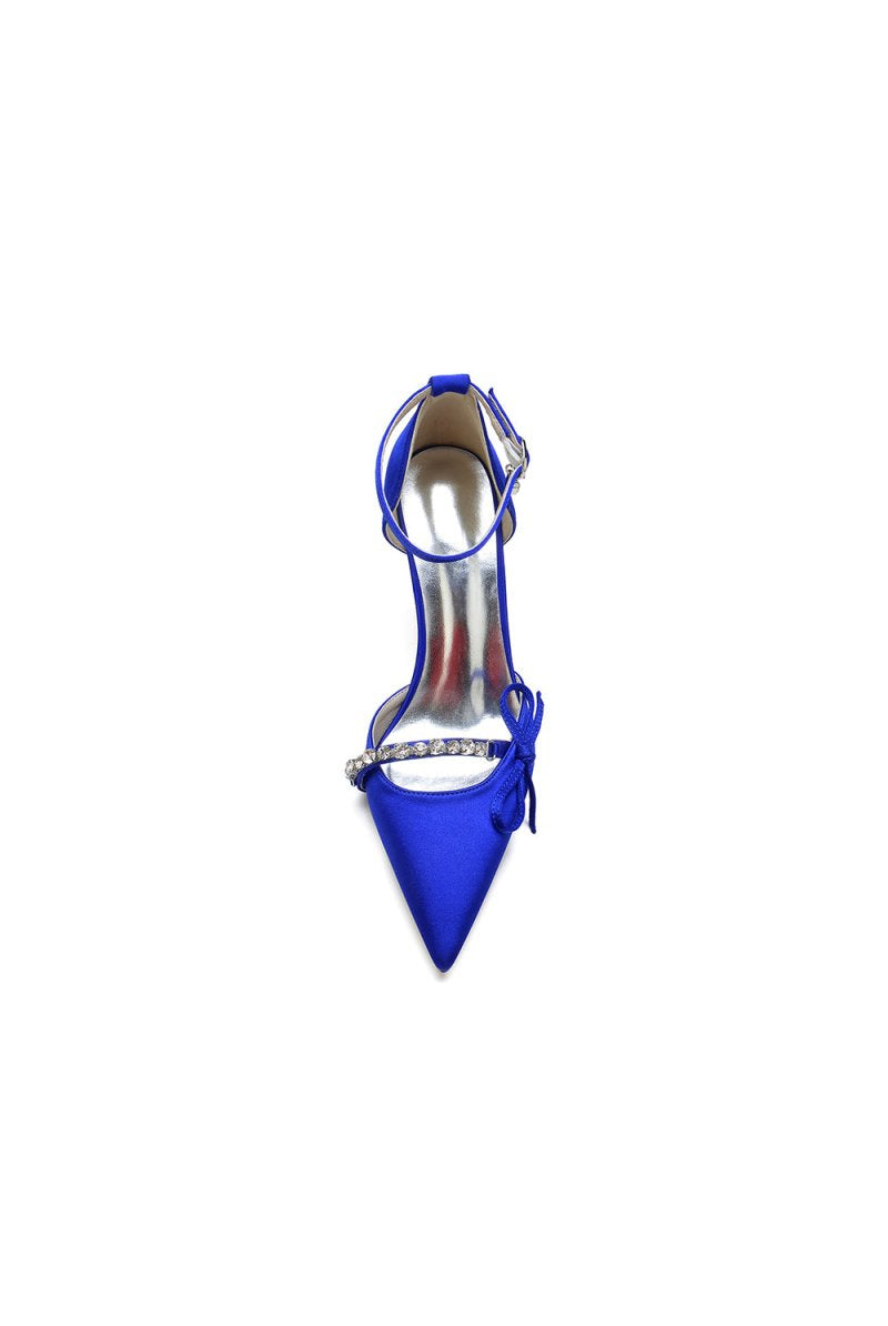 Pointed Toe Party Heels with Bow - KissProm