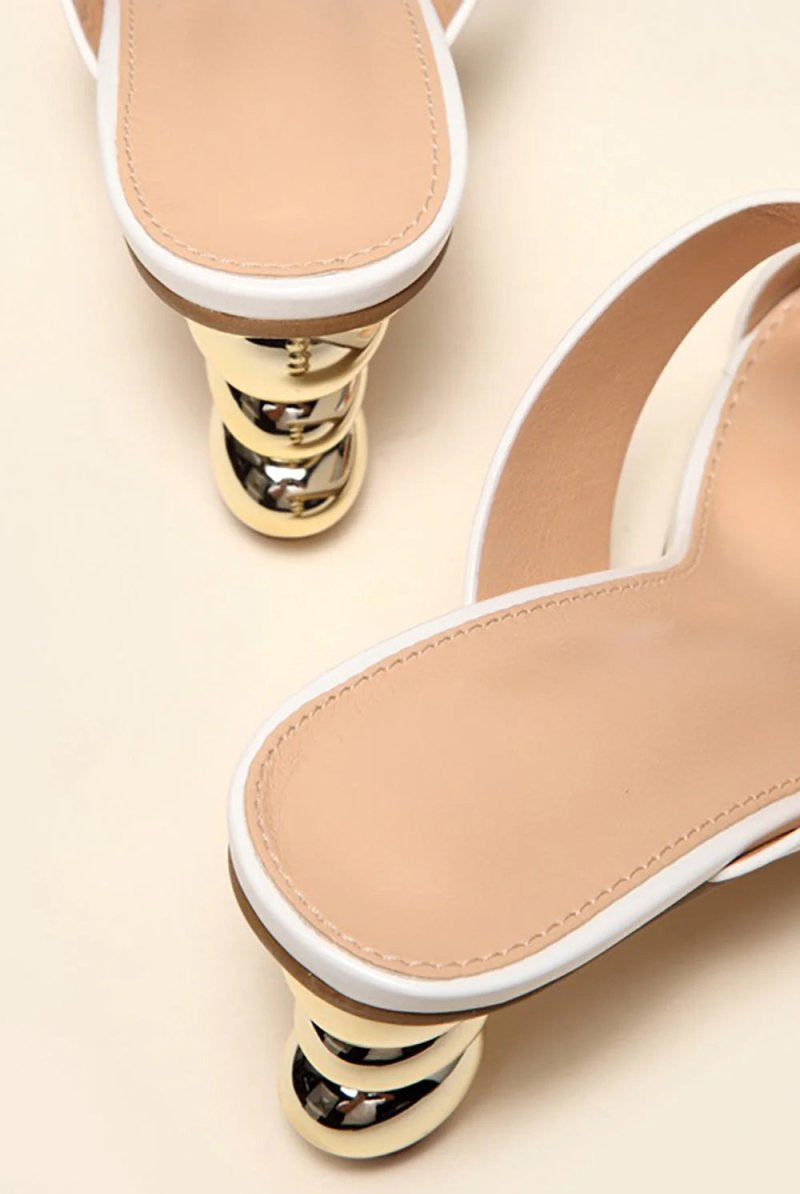 Square Toe Shaped Gourd High Heels - KissProm