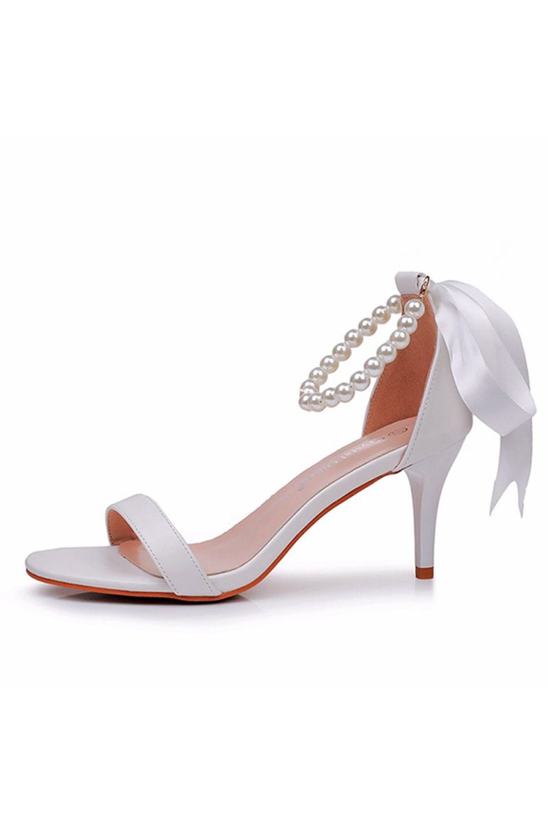 Elegant Open Toe Ankle - Strap Stiletto Sandals - KissProm