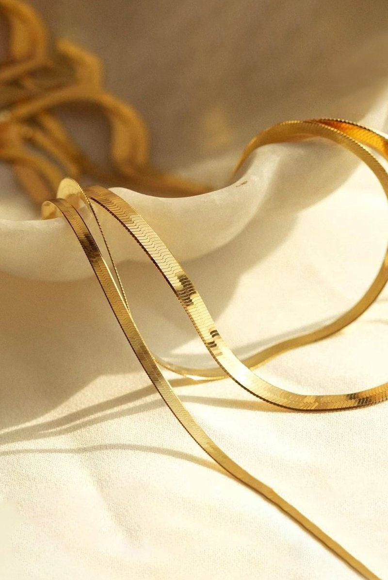 Thin Layered Snake Chain Necklace - KissProm