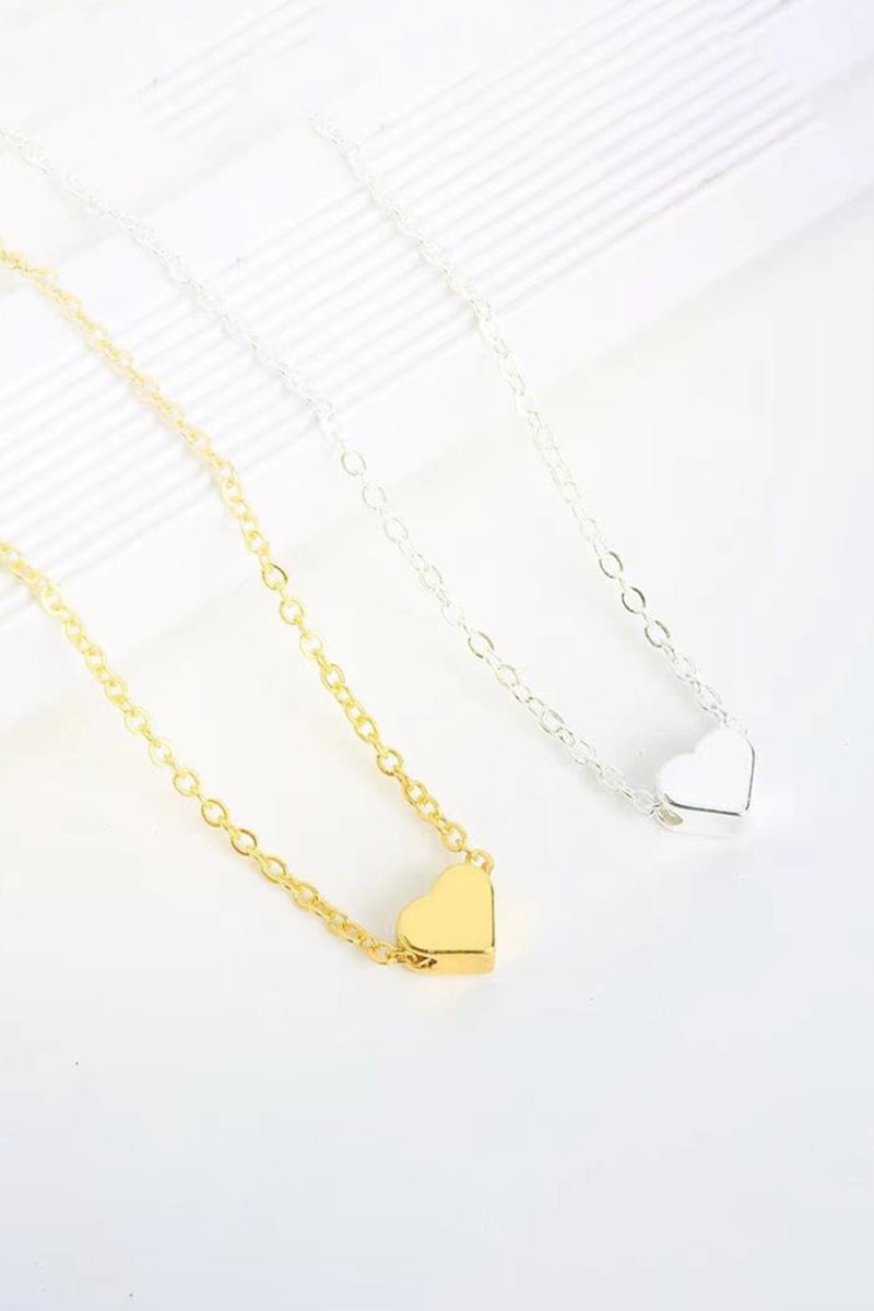 Simple Heart Pendant Necklace - KissProm