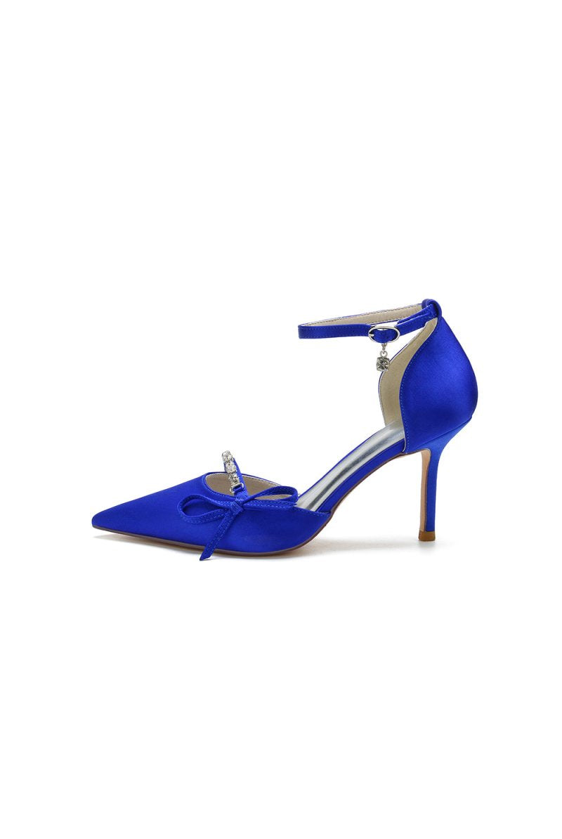 Pointed Toe Party Heels with Bow - KissProm