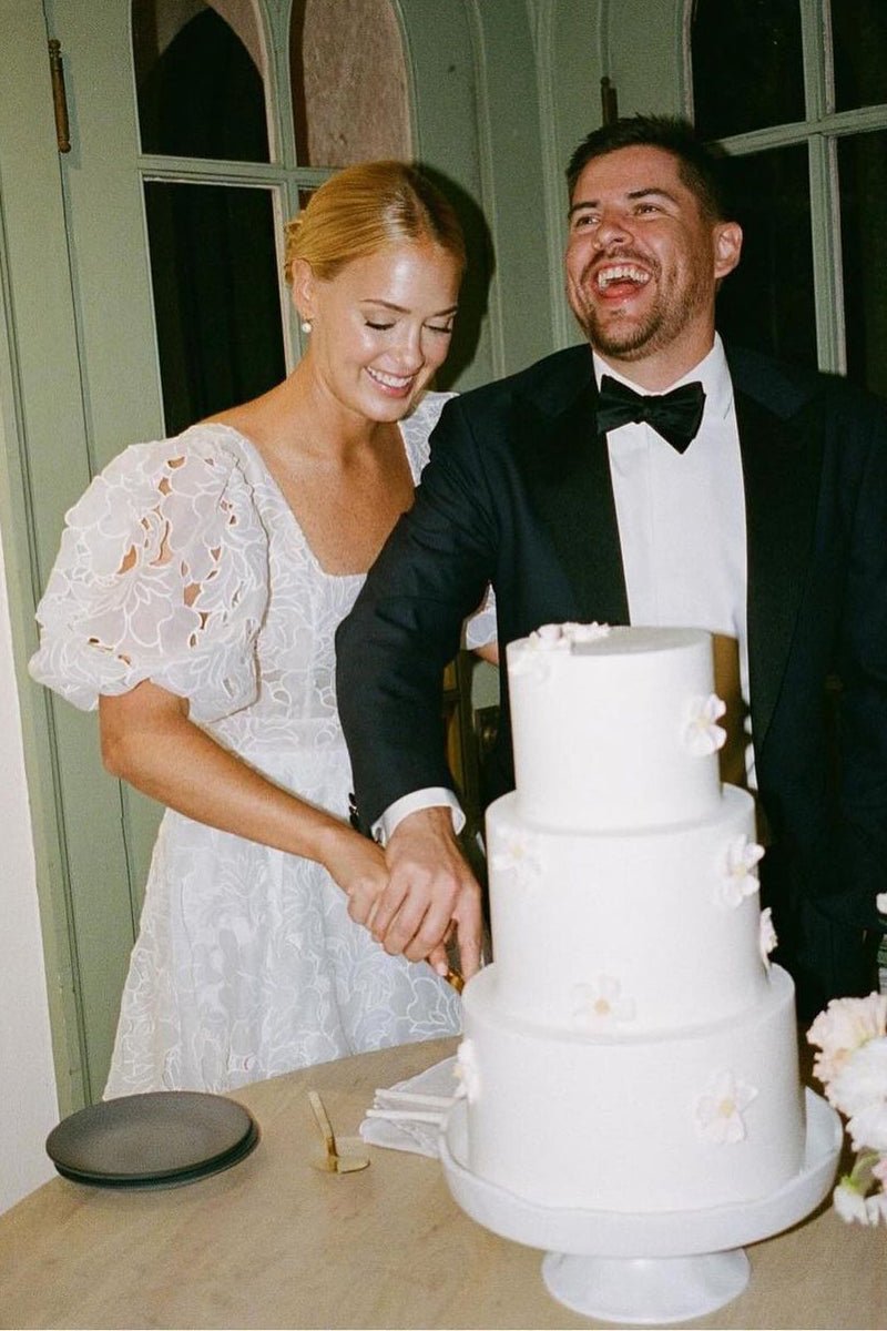 A-Line Square Neck Vintage Lace Wedding Dresses – Wedding Dresses by KissProm | Available at KissProm