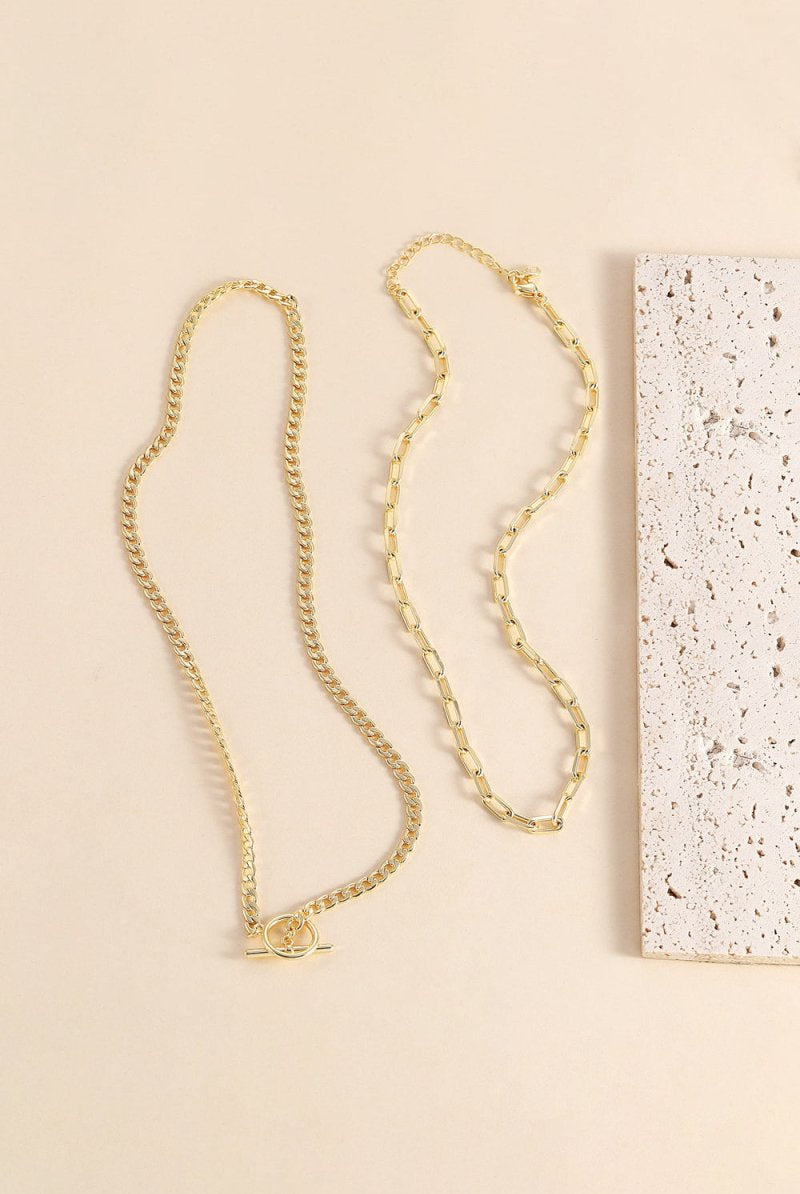 Geometric Paperclip Chain Necklace - KissProm