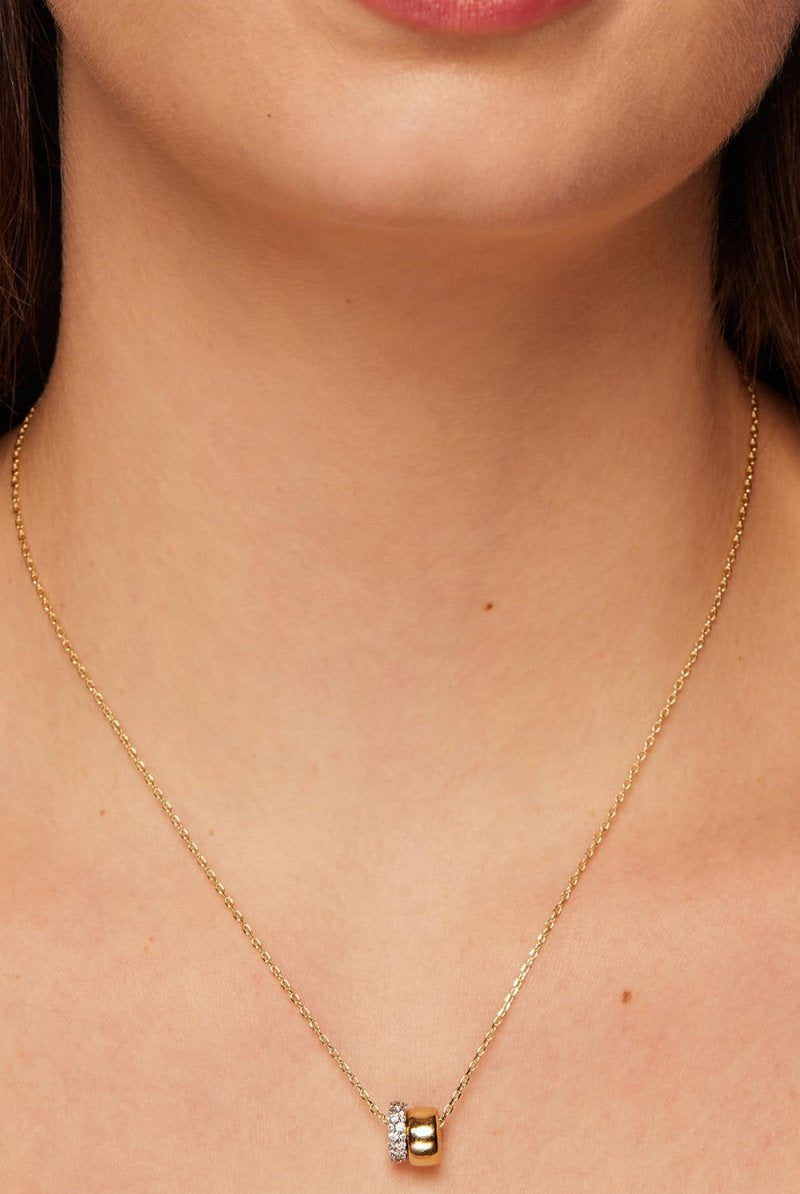 Zircon Double Circle Necklace - KissProm