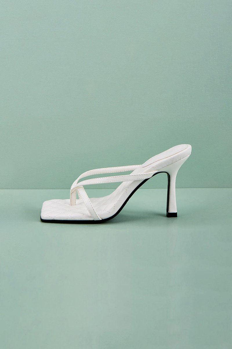 Outdoor Peep Toe Sandals Stiletto Heel Microfiber Leather Fashion Shoes - KissProm