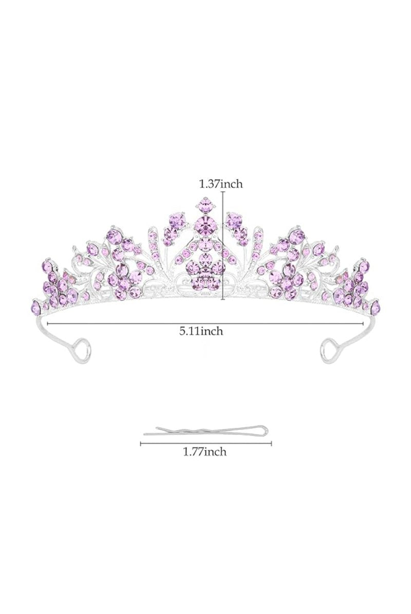 Silver Crystal Crown for Women - KissProm