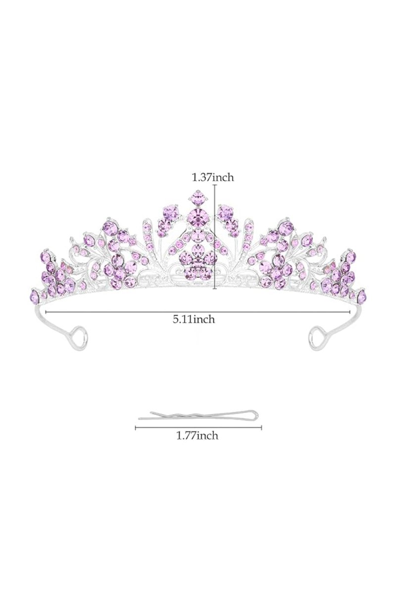 Silver Crystal Crown for Women - KissProm