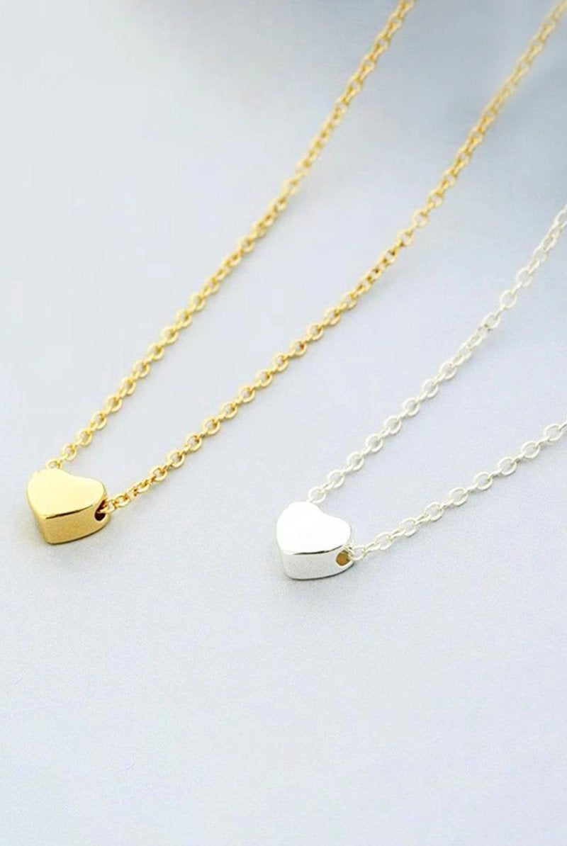 Simple Heart Pendant Necklace - KissProm