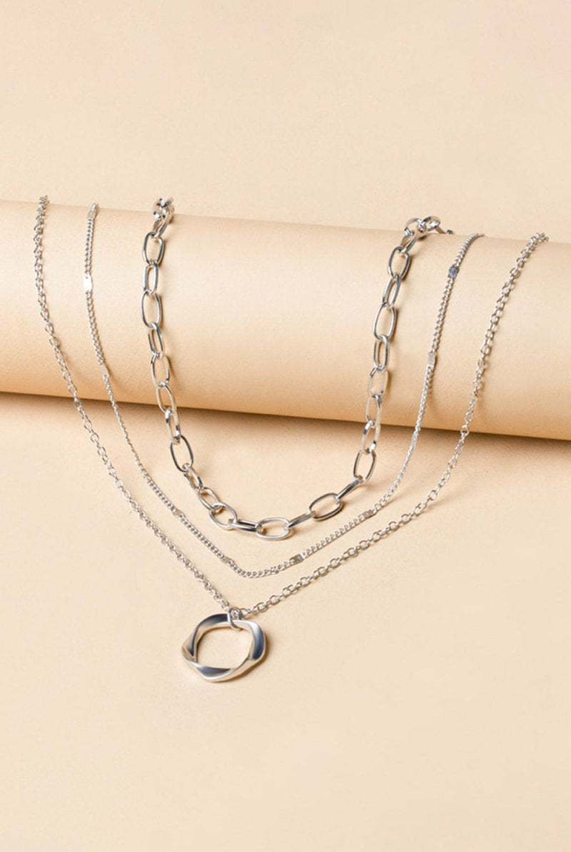 Simple Hoop Double Layer Necklace - KissProm