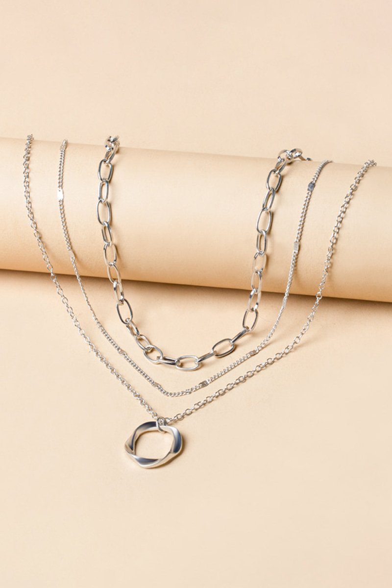 Simple Hoop Double Layer Necklace - KissProm