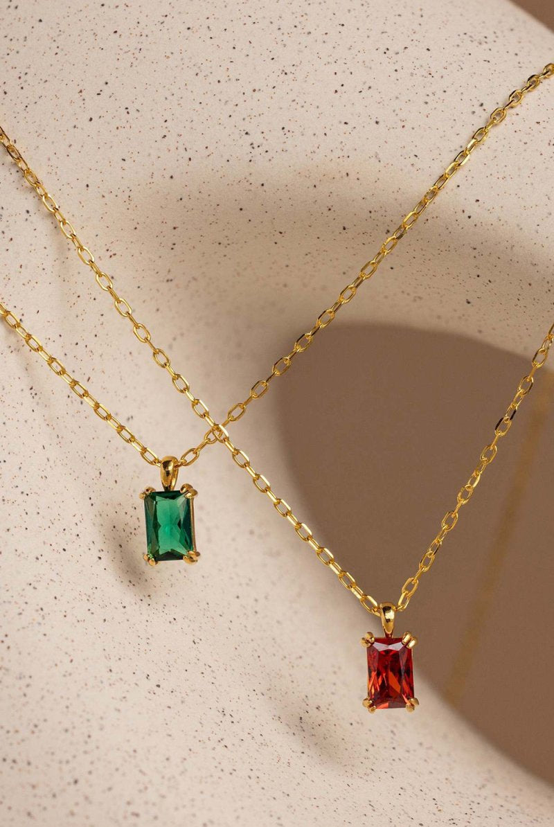 Colorful Zircon Pendant Necklace - KissProm