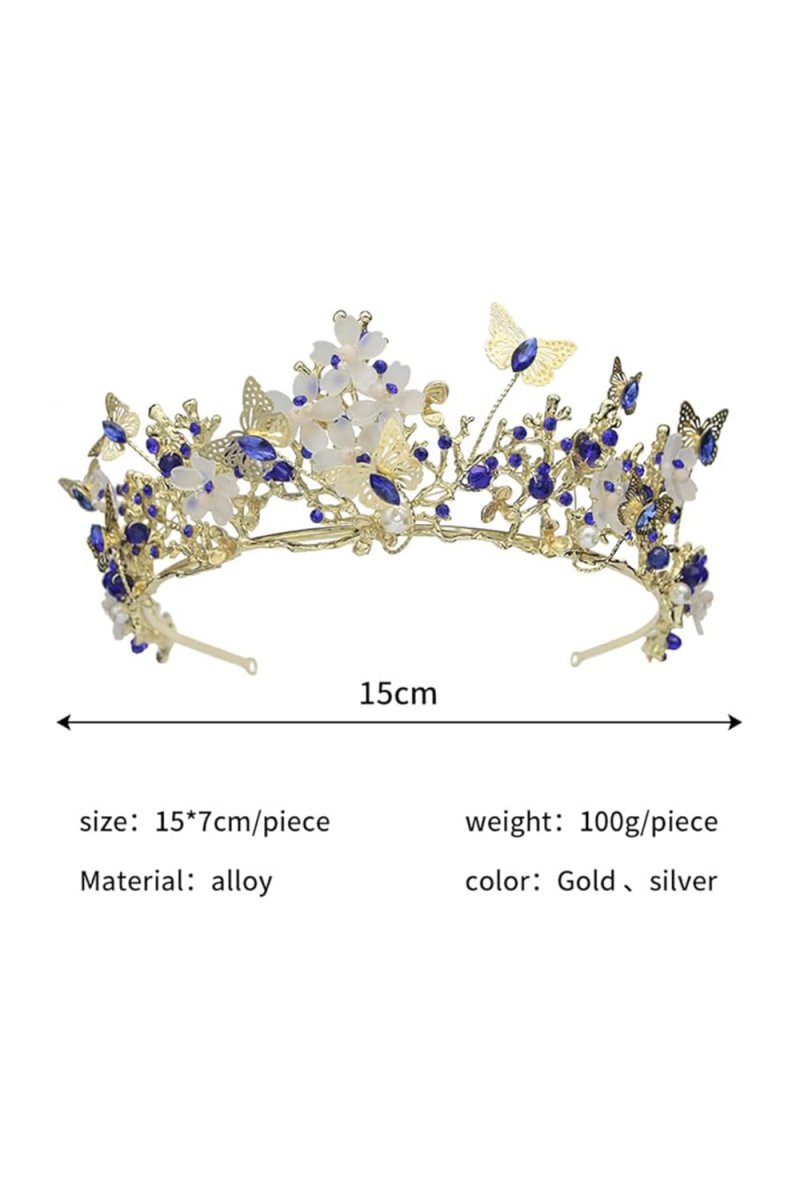 Crystal Baroque Fairy Headpiece Butterflies Tiara - KissProm