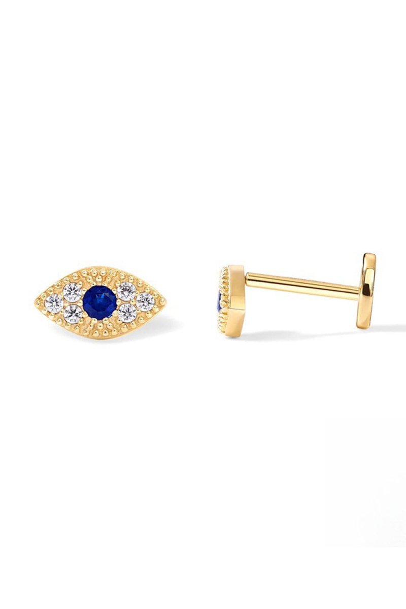 Blue Cubic Zirconia Eye Earring - KissProm