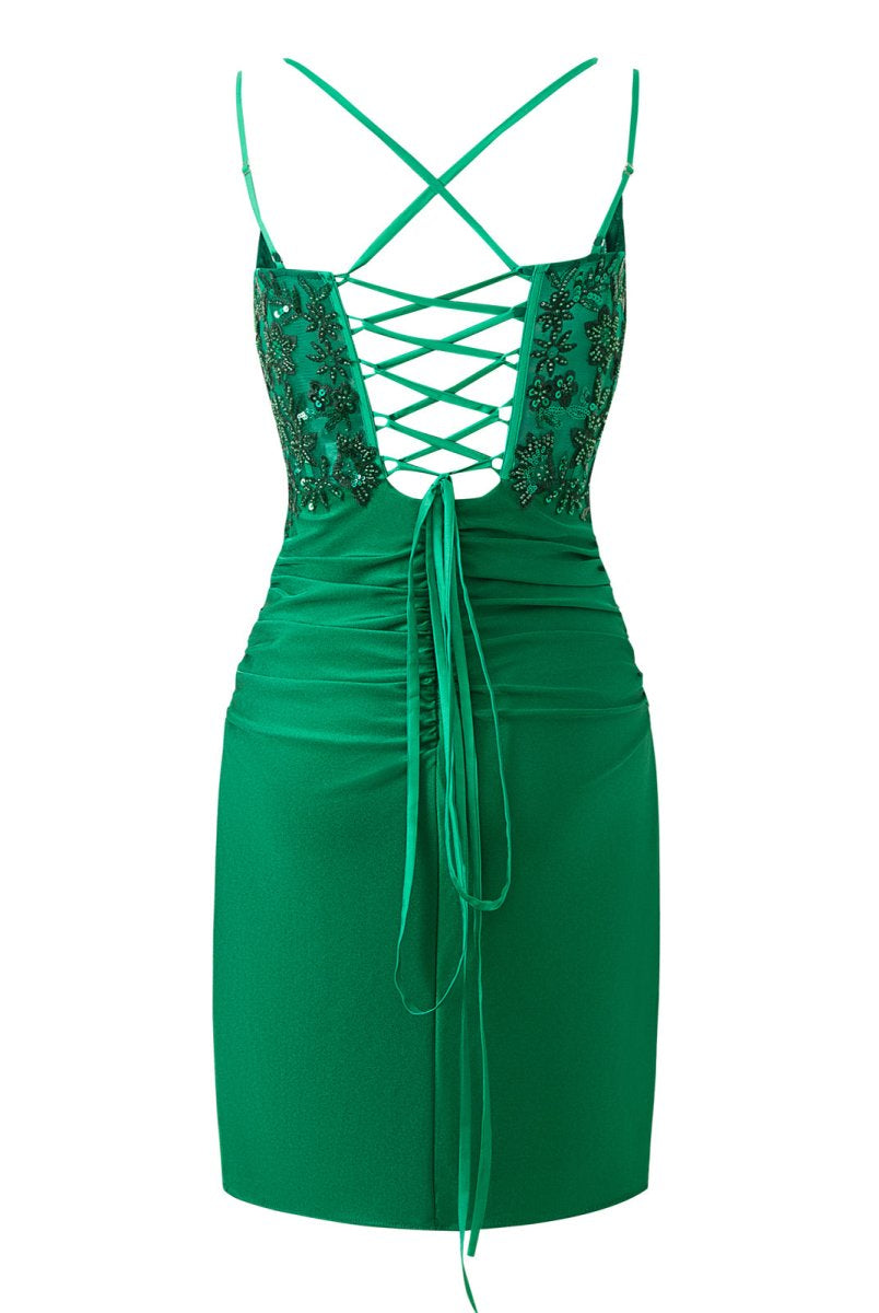 Avery Royal Blue | Sheath Short Spaghetti Strap Jersey Homecoming Dress