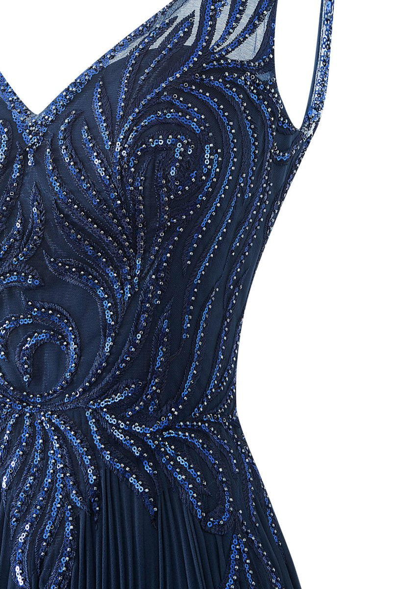 Abigail Dark Green | A - line V - neck Chiffon Prom Dress - KissProm