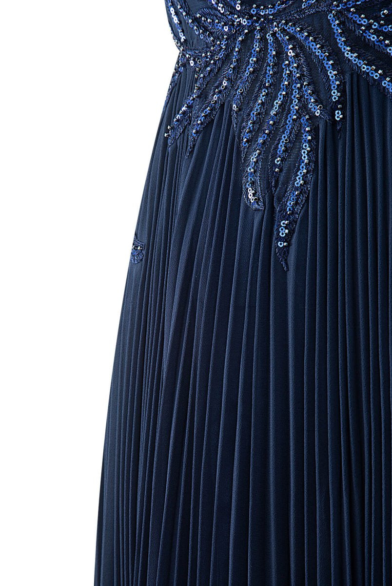 Abigail Dark Green | A - line V - neck Chiffon Prom Dress - KissProm