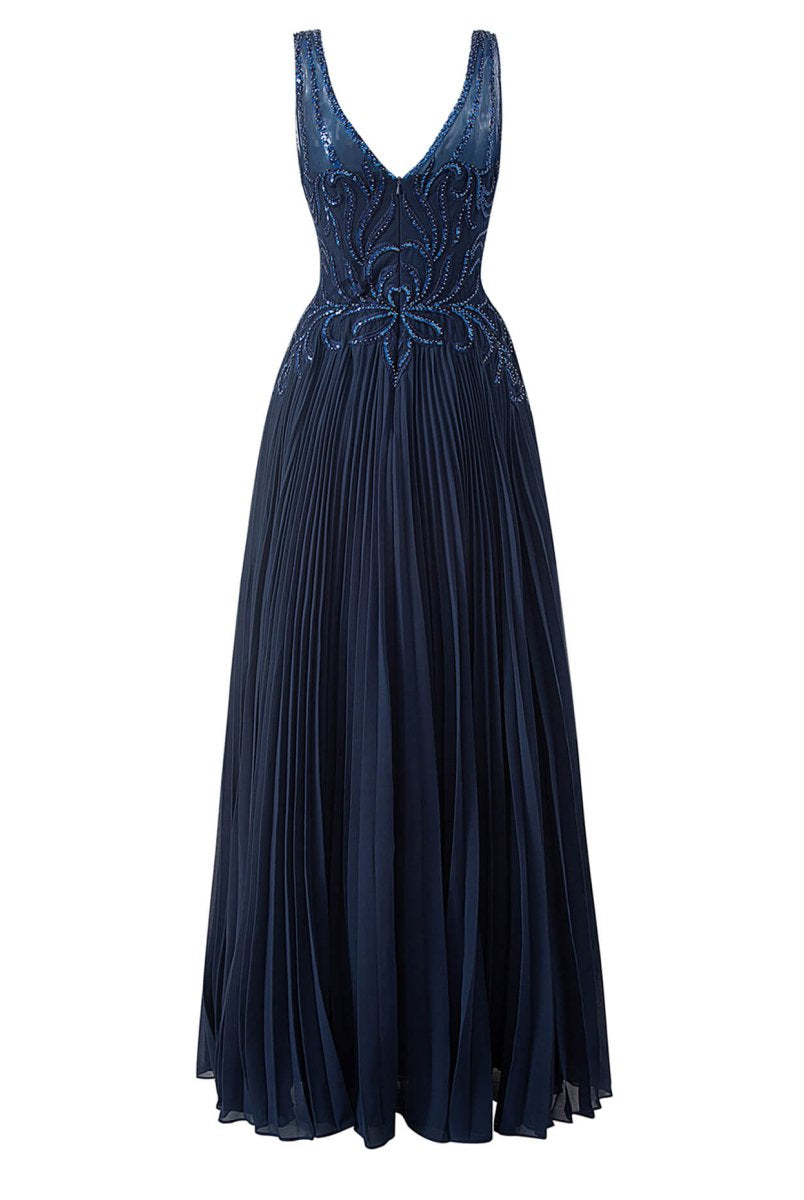 Abigail Dark Green | A - line V - neck Chiffon Prom Dress - KissProm